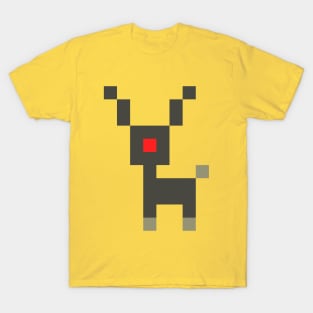 Pixel Rudolph The Red-Nosed Reindeer T-Shirt